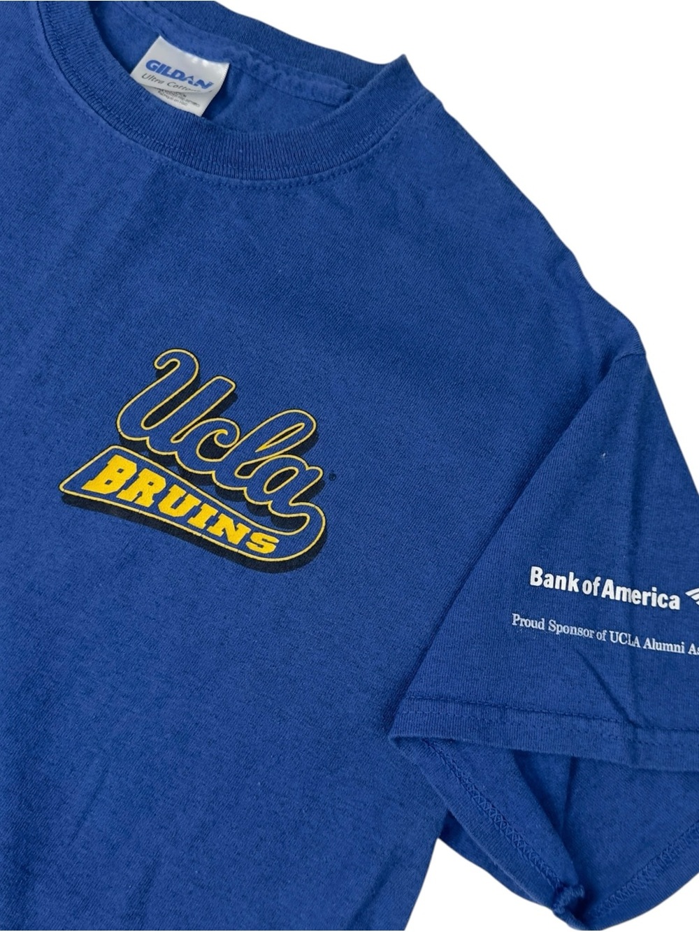 UCLA Bruins Shirt Mens Small Blue Gildan Ultra Cotton Tee NCAA Bank of America